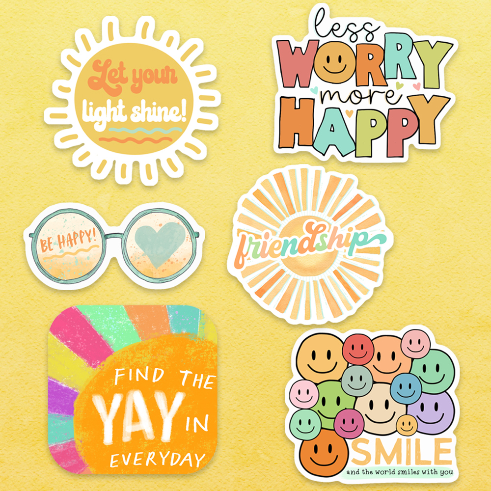 Positivity Sunshine Sticker Pack (set of 6)