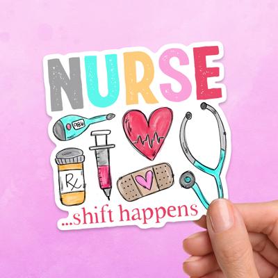 Nurse Water Bottle Laptop Vinyl Stickers