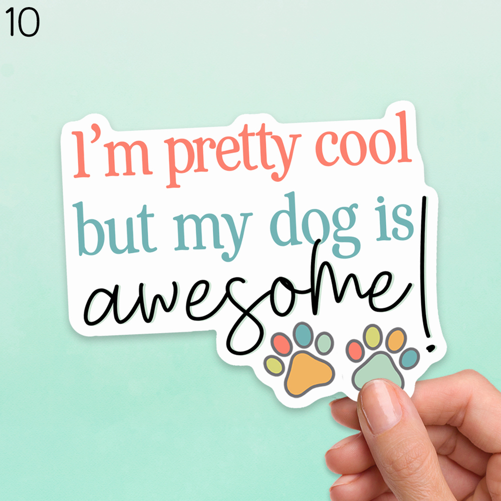 Assorted Dog Waterproof Laptop Stickers