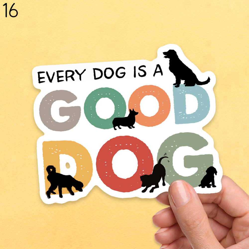 Assorted Dog Waterproof Laptop Stickers