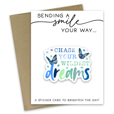 Sticker Card Chase Your Dreams