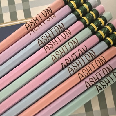 Personalized Engraved Pencils | Back to School | Set of 10 