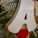  Personalized Reindeer Initial Ornament