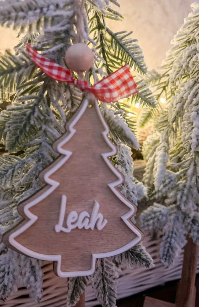 Personalized Tree Wooden Ornament