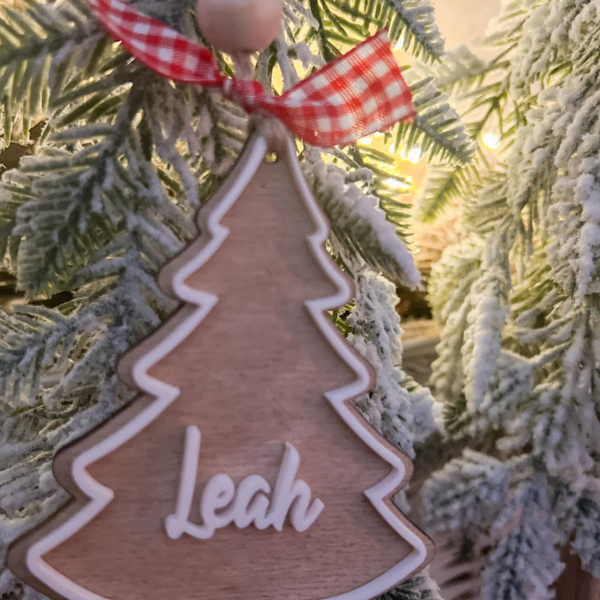 Personalized Tree Wooden Ornament