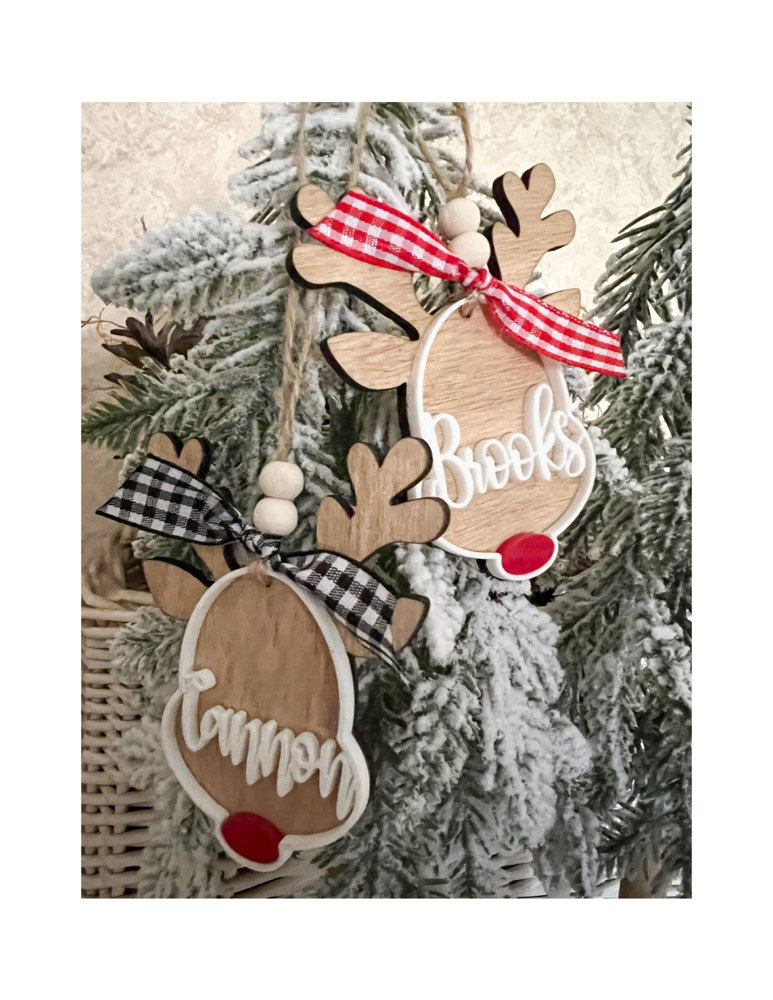 Personalized Reindeer Ornament