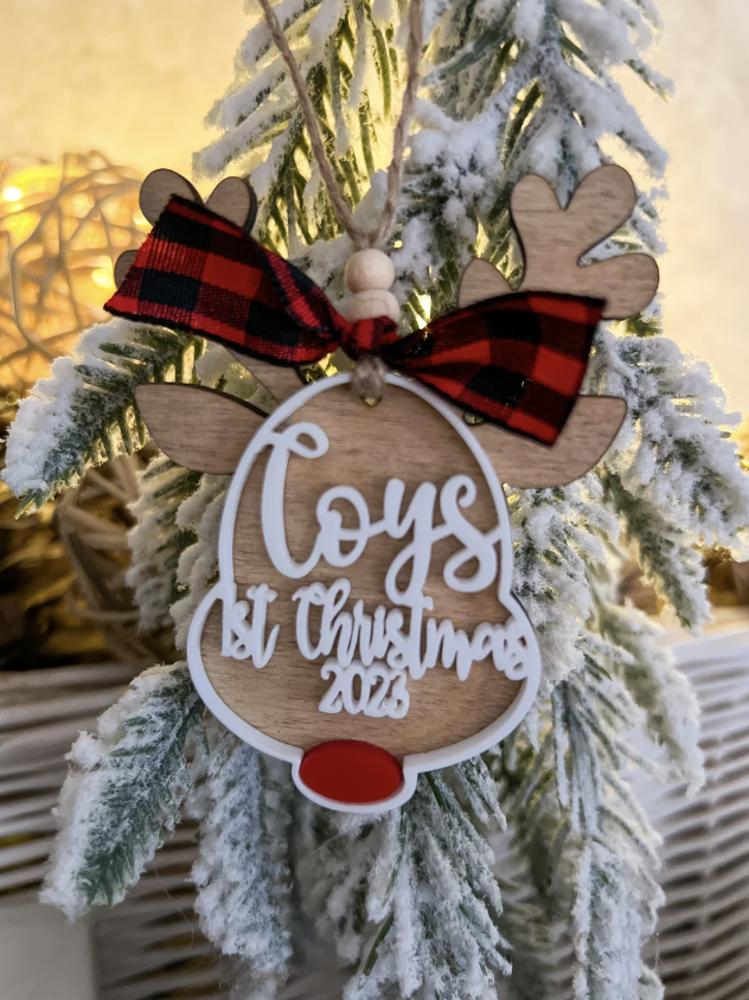 Personalized Christmas Reindeer Ornament