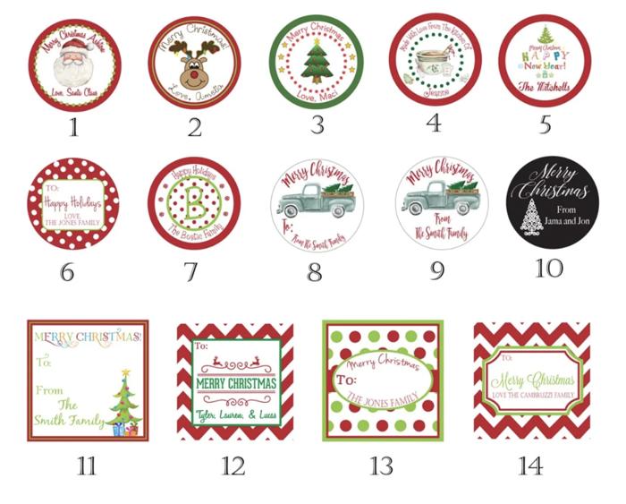 Christmas Gift Stickers - Personalized 