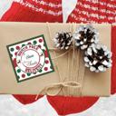  Personalized Christmas Santa Stickers - Free Shipping