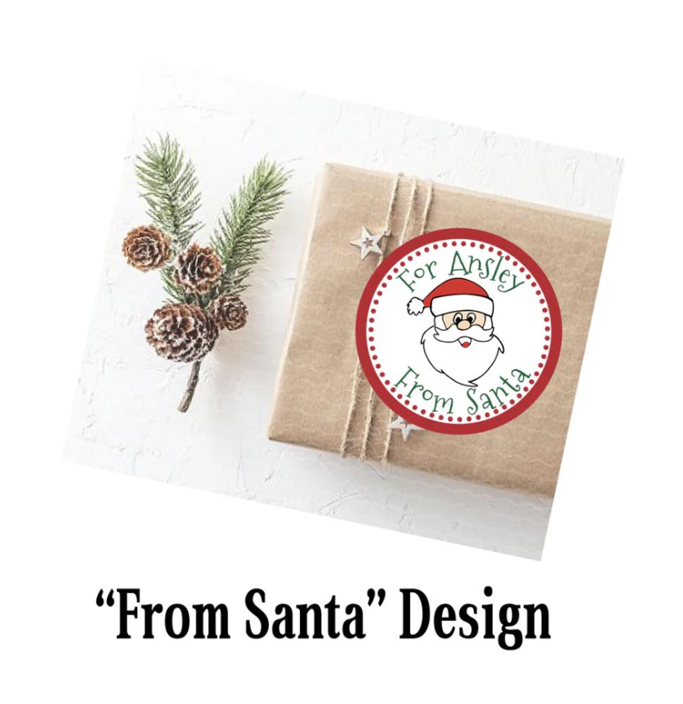 Personalized Christmas Santa Stickers - Free Shipping