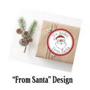  Personalized Christmas Santa Stickers - Free Shipping