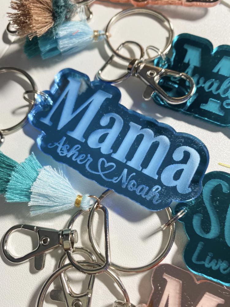 Personalized Mirrored Acrylic Keychain 