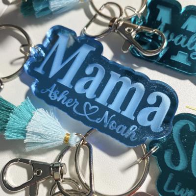 Personalized Mirrored Acrylic Keychain 