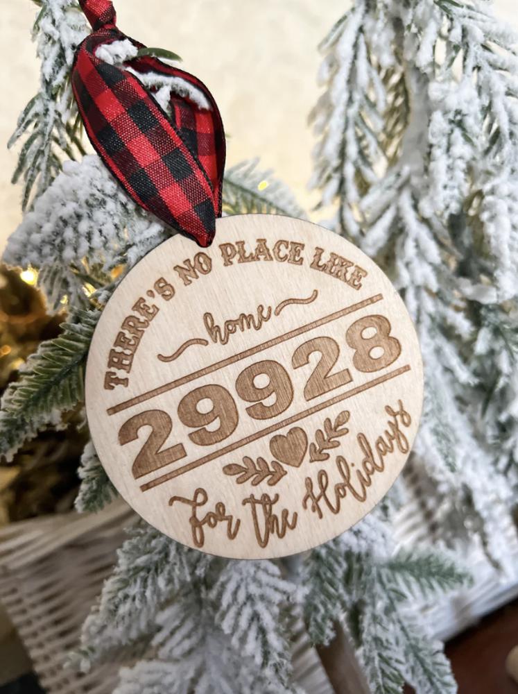 Custom Zip Code Christmas Ornaments