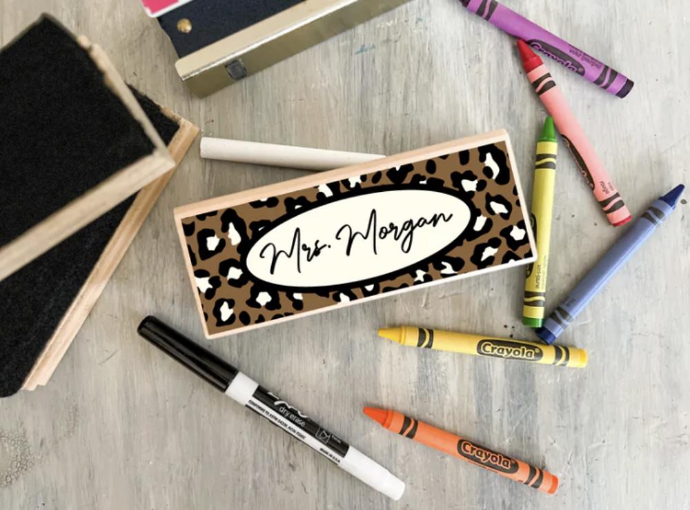 Personalized White Board Or Chalk Board Eraser