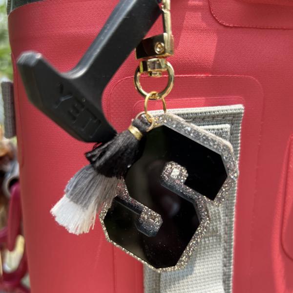 Varsity Letter Zipper Pull | Mini Bag Charm