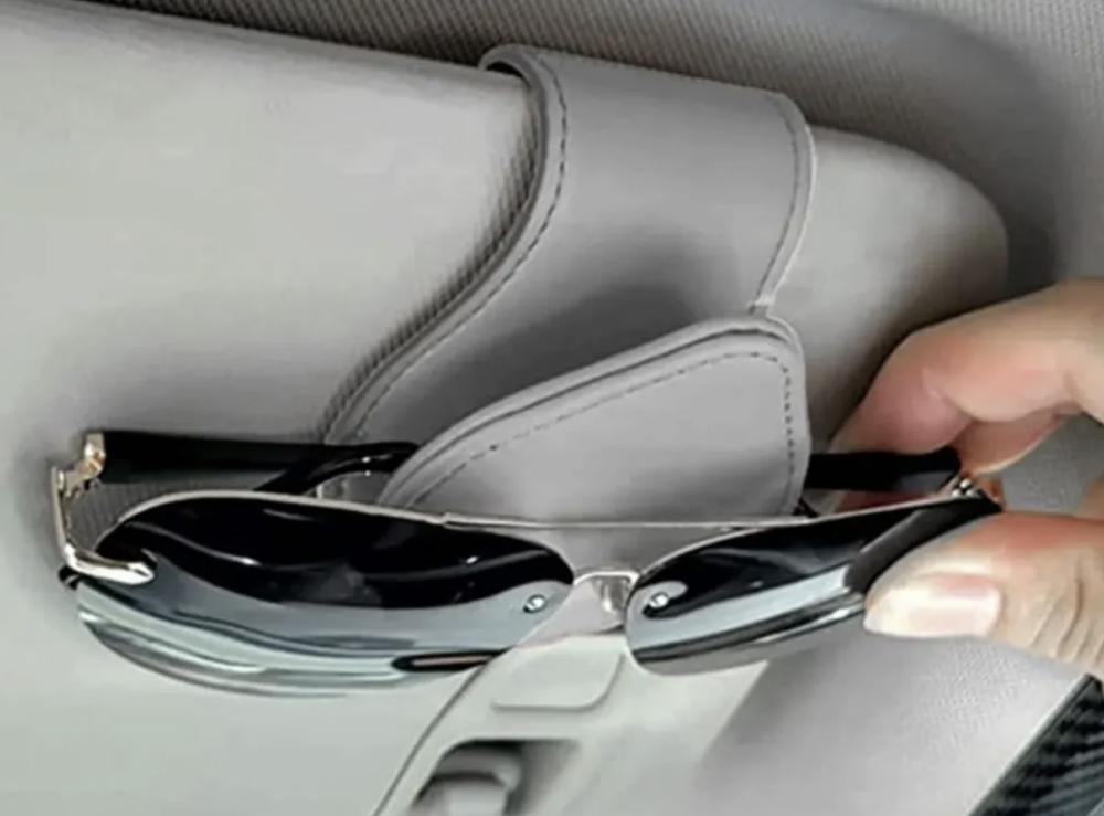 Leather Sunglass Holder For Car Visor