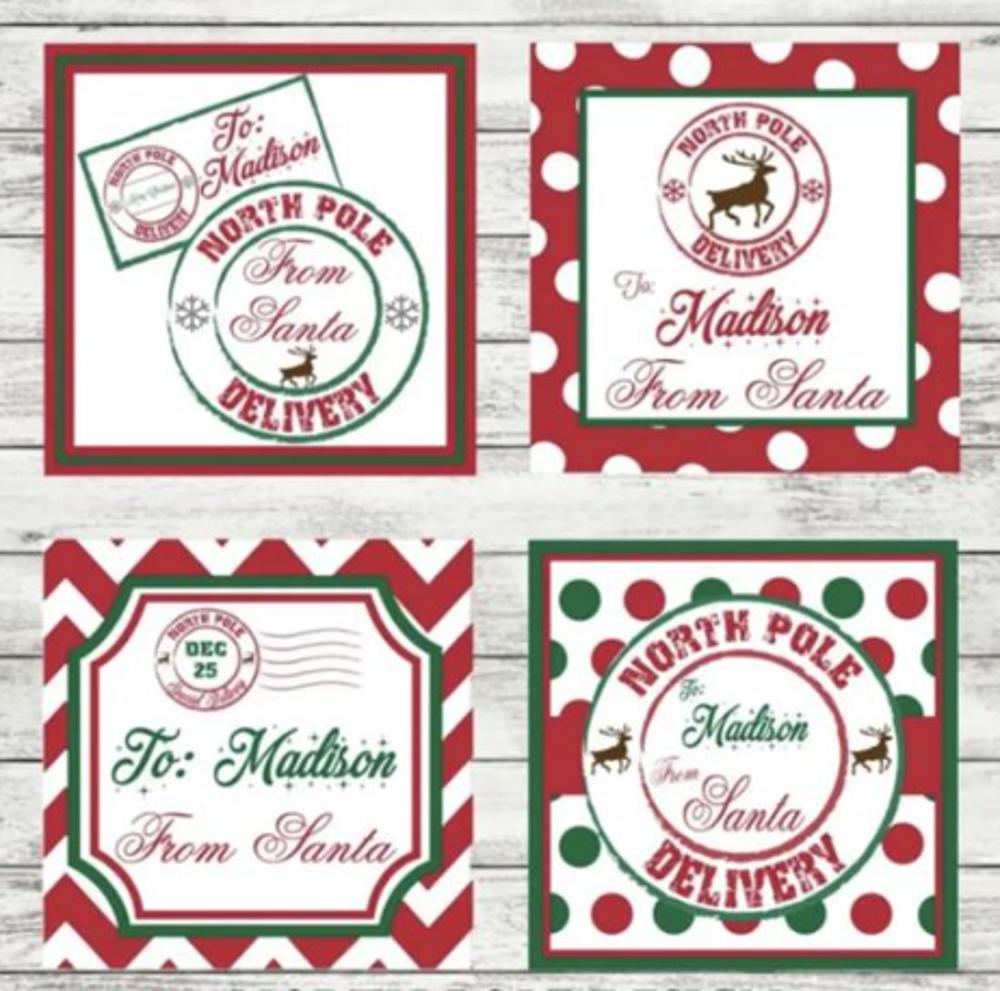 Personalized North Pole From Santa Stickers - Free Shipping