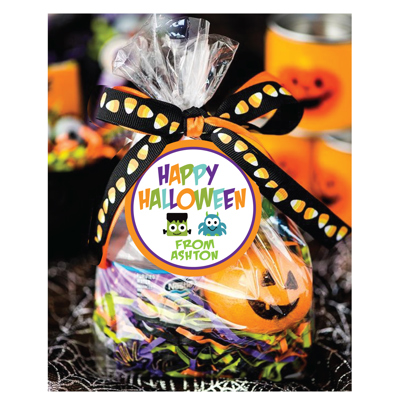 Halloween Treat Stickers | Personalized | Peel and Stick | Set of 24