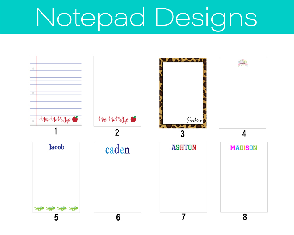 Personalized Note Pads