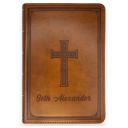 Custom KJV Brown Compact Size Personalized Holy Bible Large Print 
