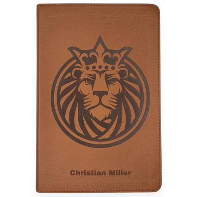 Custom KJV Brown Standard Size Kids Personalized Holy Bible Large Print | Royal Lion