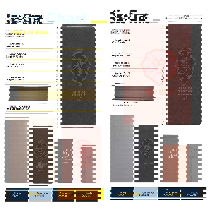 Custom KJV Brown Standard Kids Personalized Holy Bible Large Print  | Lion