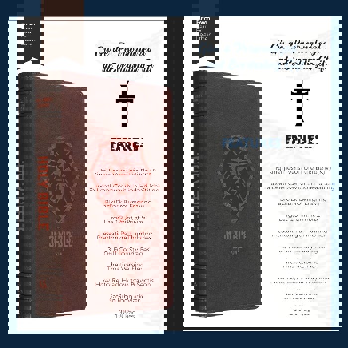 Custom KJV Brown Standard Kids Personalized Holy Bible Large Print  | Lion