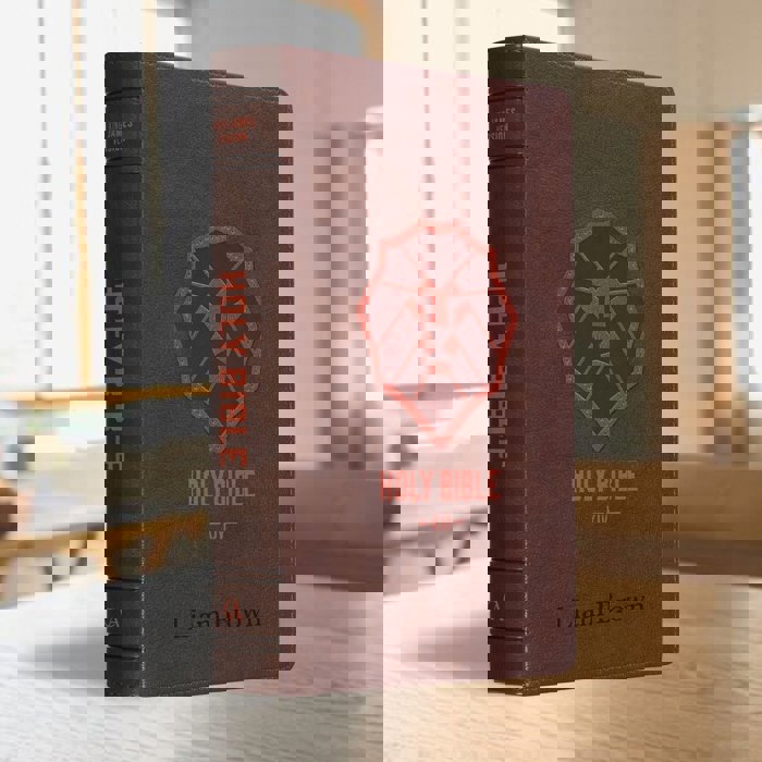 Custom KJV Brown Standard Kids Personalized Holy Bible Large Print  | Lion