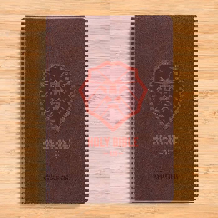 Custom KJV Brown Standard Kids Personalized Holy Bible Large Print  | Lion