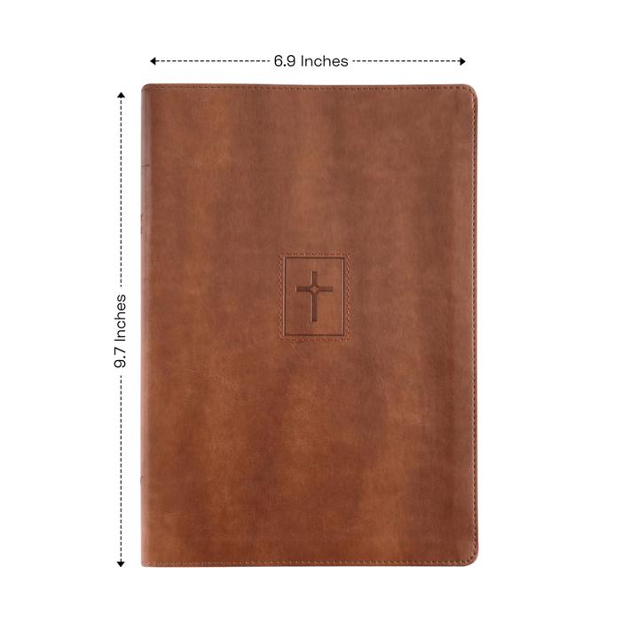 Custom NIV Brown Standard Size Thinline Personalized Holy Bible Large Print