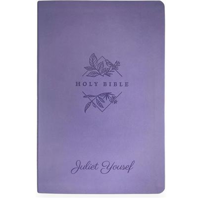Custom NLT Lavender Standard Size Thinline Personalized Holy Bible Large Print