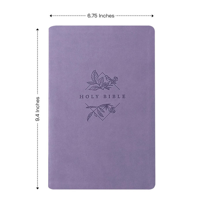 Custom NLT Lavender Standard Size Thinline Personalized Holy Bible Large Print