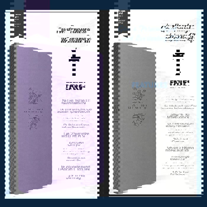 Custom NLT Lavender Standard Size Thinline Personalized Holy Bible Large Print