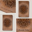  Custom ESV Dark Brown Standard Size Personalized  Holy Bible Medium Print | Royal Lion