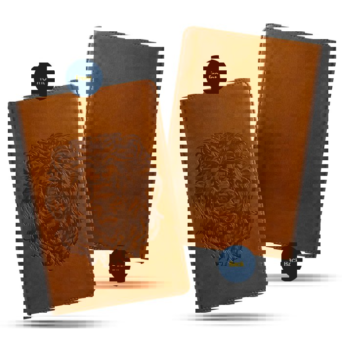 Custom ESV Dark Brown Standard Size Personalized  Holy Bible Medium Print | Royal Lion