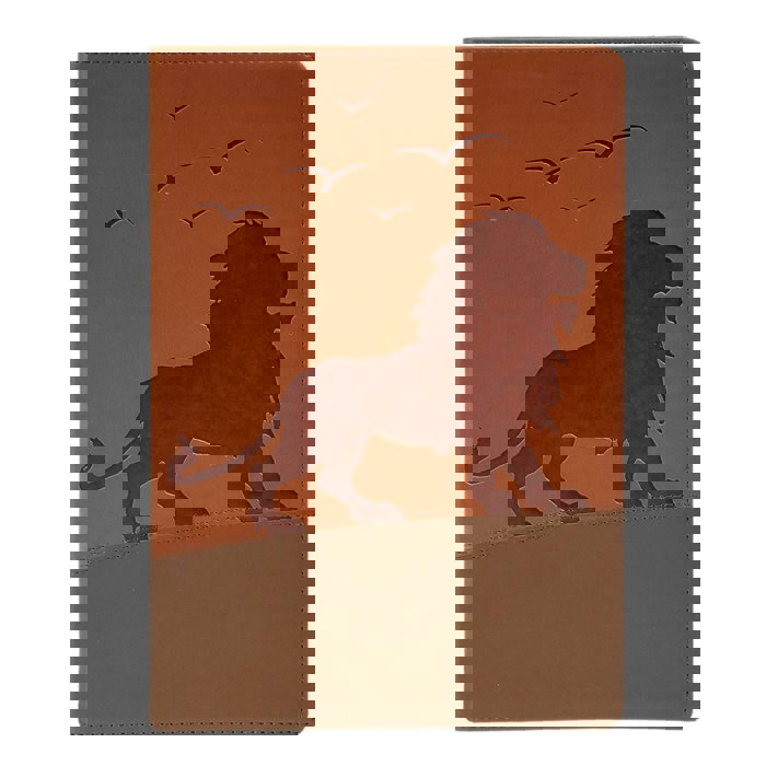 Custom KJV Brown Standard Size Kids Personalized Holy Bible Medium Print | Regal Lion