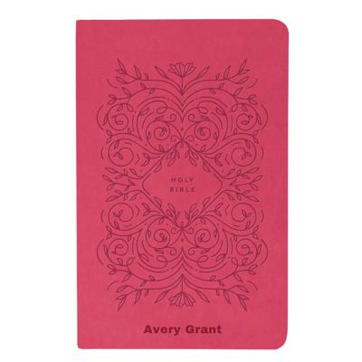 Custom NLT Pink Standard Size Personalized Holy Bible Medium Print | Vine