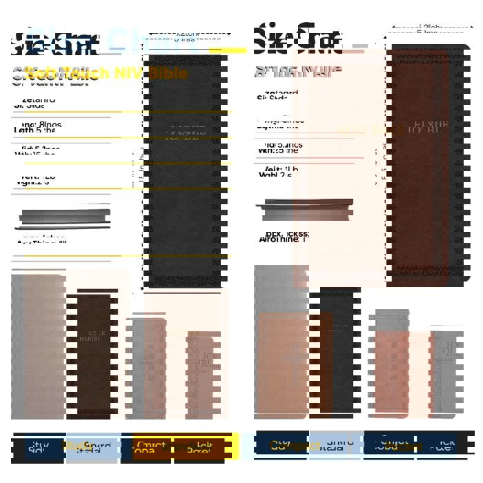 Custom NIV Brown Standard Size Soft Touch Personalized Holy Bible Small Print