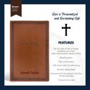  Custom NIV Brown Standard Size Soft Touch Personalized Holy Bible Small Print
