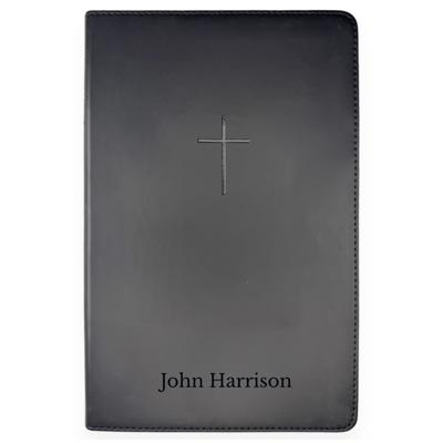 Custom NLT Black Standard Size TruTone Personalized Holy Bible Small Print