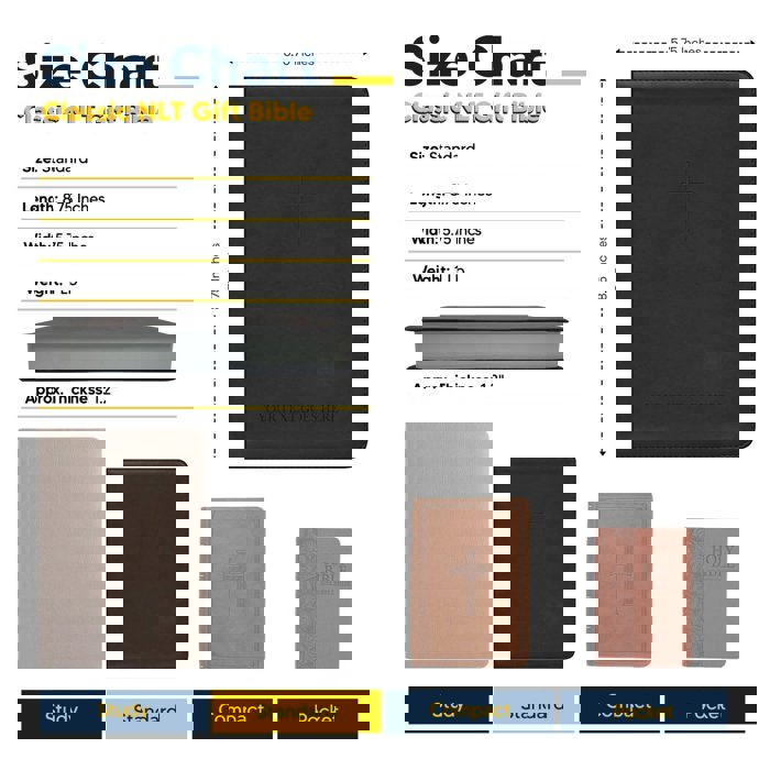 Custom NLT Black Standard Size TruTone Personalized Holy Bible Small Print