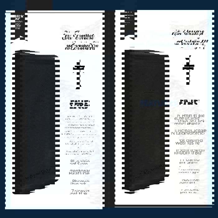 Custom NLT Black Standard Size TruTone Personalized Holy Bible Small Print