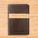  Custom NLT Brown Tan Standard Size Personalized Holy Bible Small Print