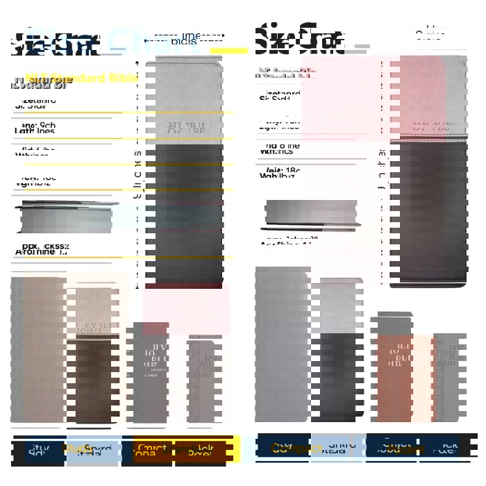 Custom NLT Pink-Brown Standard Size Personalized Holy Bible Small Print