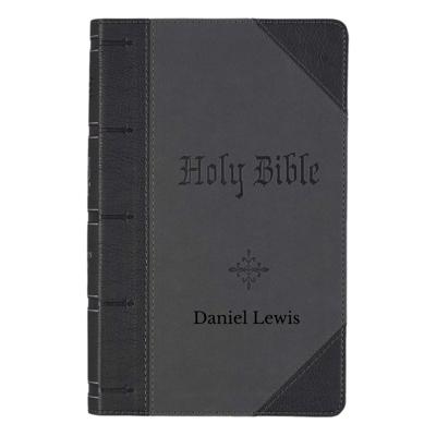 Custom KJV Black Study Size Personalized Holy Bible Giant Print