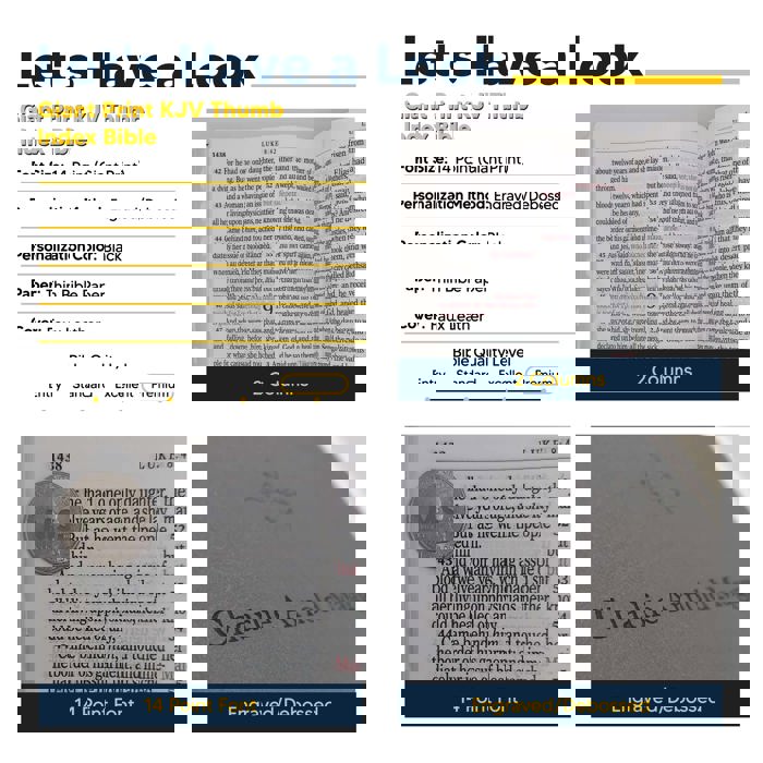 Custom KJV Black Study Size Personalized Holy Bible Giant Print