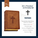  Custom KJV Brown Compact Size Personalized Holy Bible Large Print 