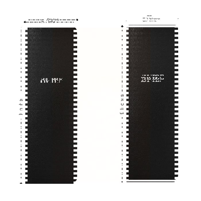 Custom KJV Black Standard Size Personalized Holy Bible Small Print