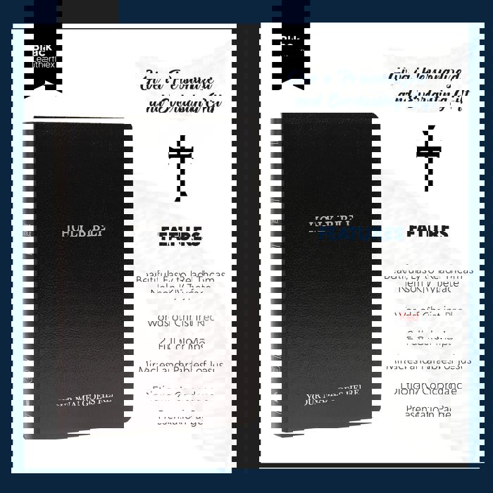 Custom KJV Black Standard Size Personalized Holy Bible Small Print